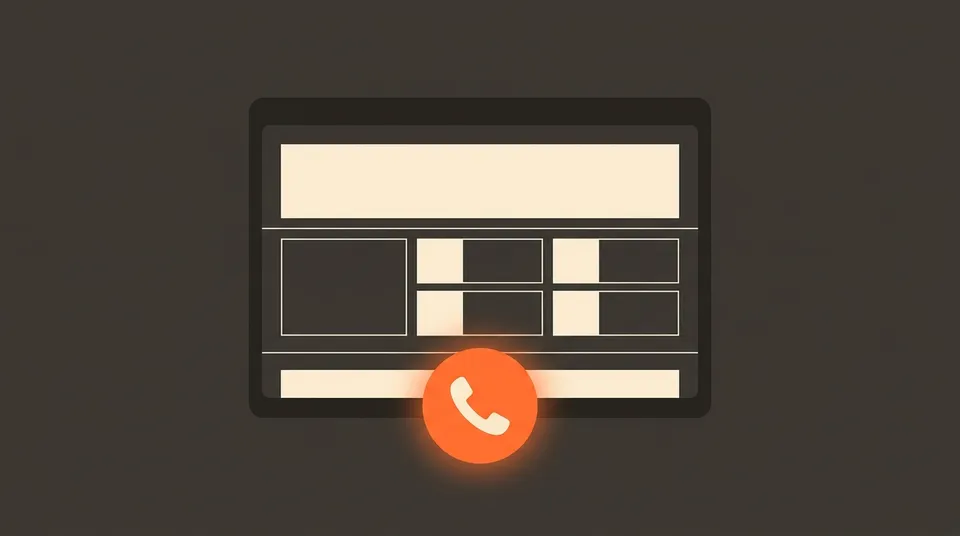Illustration of a landing page with a glowing call button, representing pages built to convert