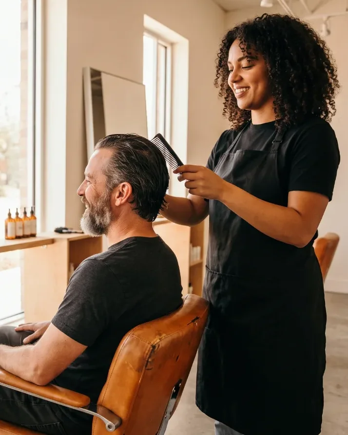 Salon interior styling and client experience